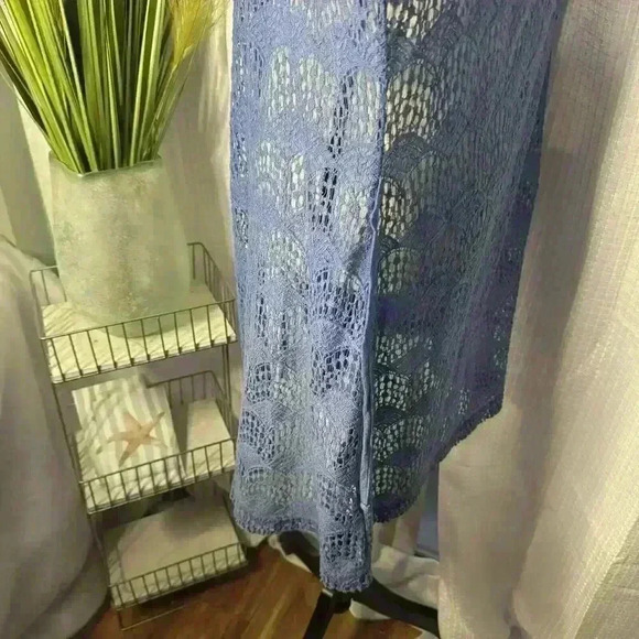 UGG Australia Womens S Blue Open Knit Robe Wrap Kimono Beach Cover Up - Picture 5 of 13